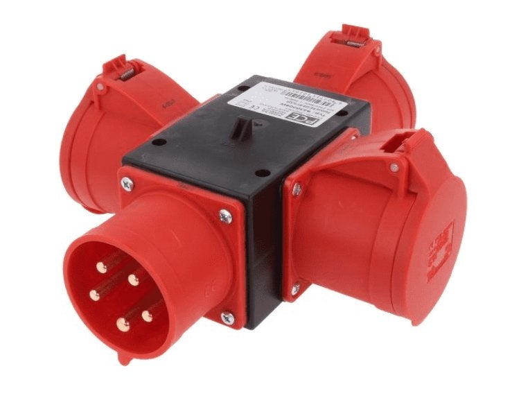 CEE 32A verdeelblok 5-polig 380V - 400V AC, Doe-het-zelf en Verbouw, Elektra en Kabels, Verzenden, Nieuw, Overige merken, Overige typen
