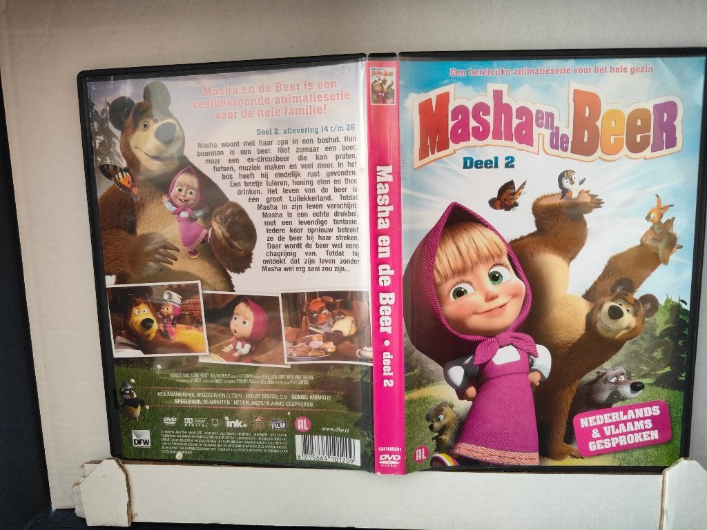 DVD voor Kinderen Titel: Masha en de Beer deel 2, Animatie, Alle leeftijden, Zo goed als nieuw, Film