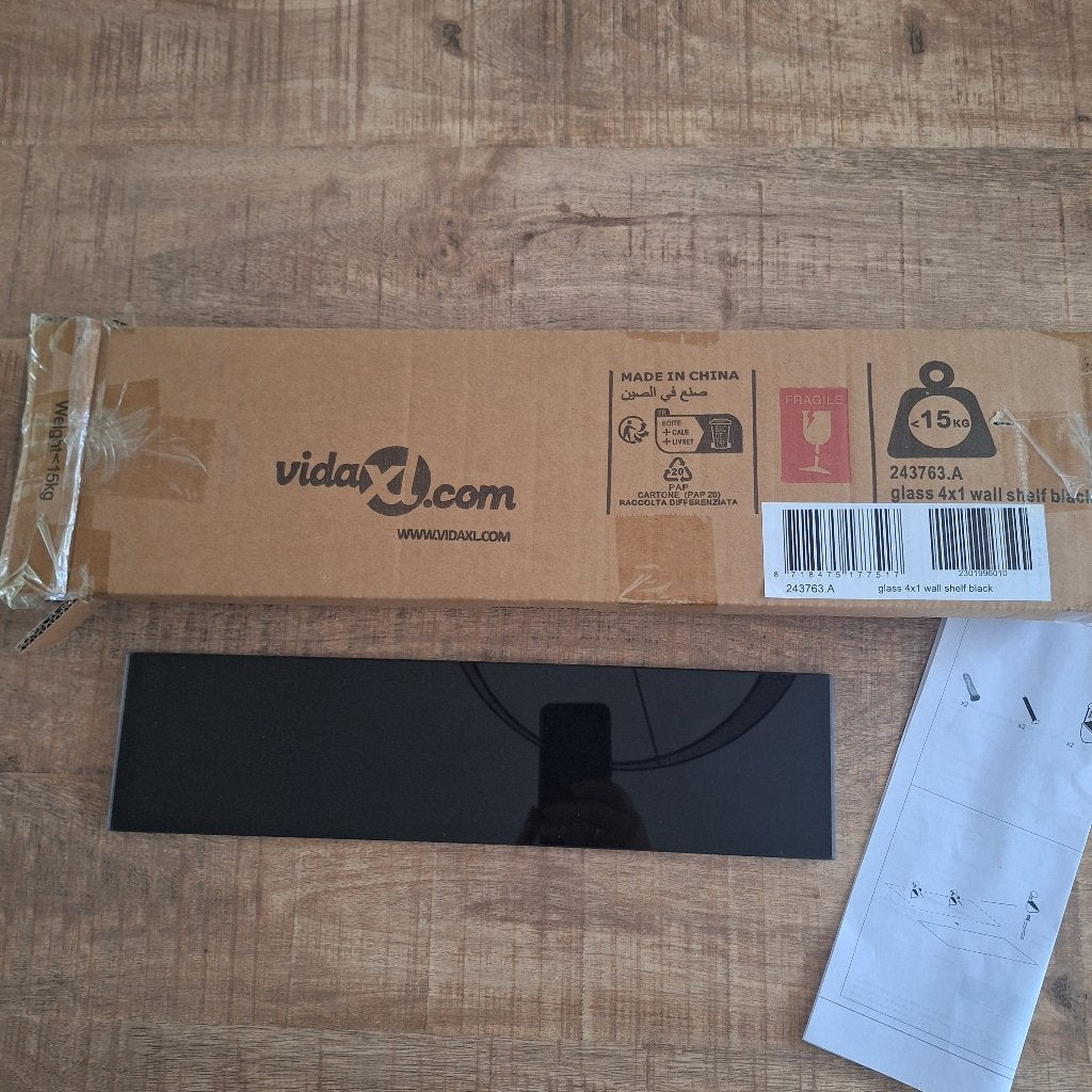 Glazen wastafel plateau zwart, Ophalen, Nieuw, Glas, Wastafel