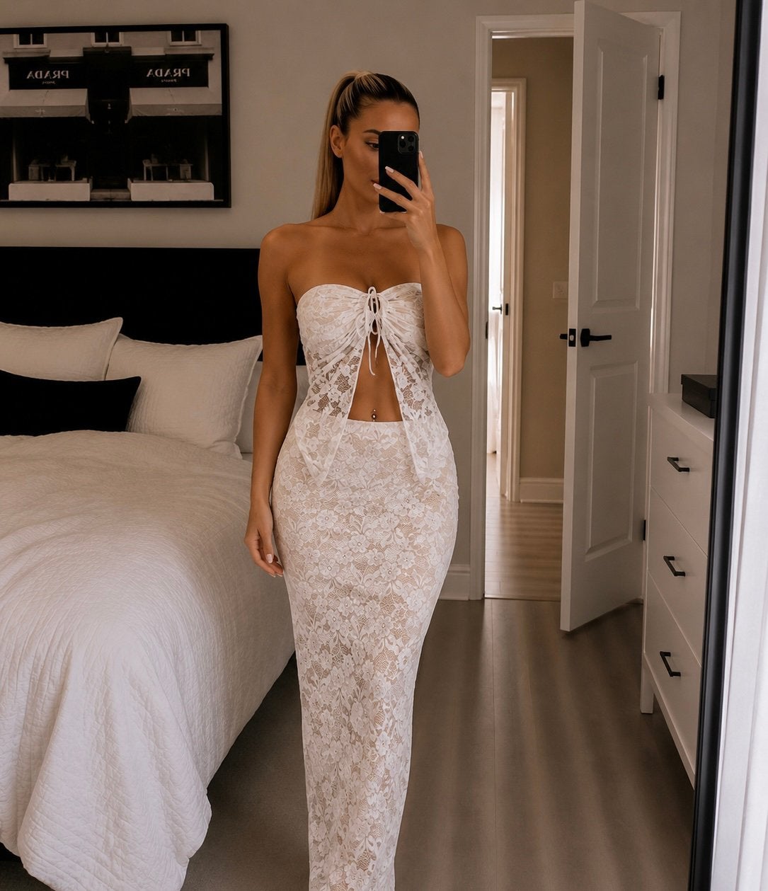 Top en rok co-ord set, Kleding | Dames, Verzenden, Zo goed als nieuw, Maat 38/40 (M), Onder de knie