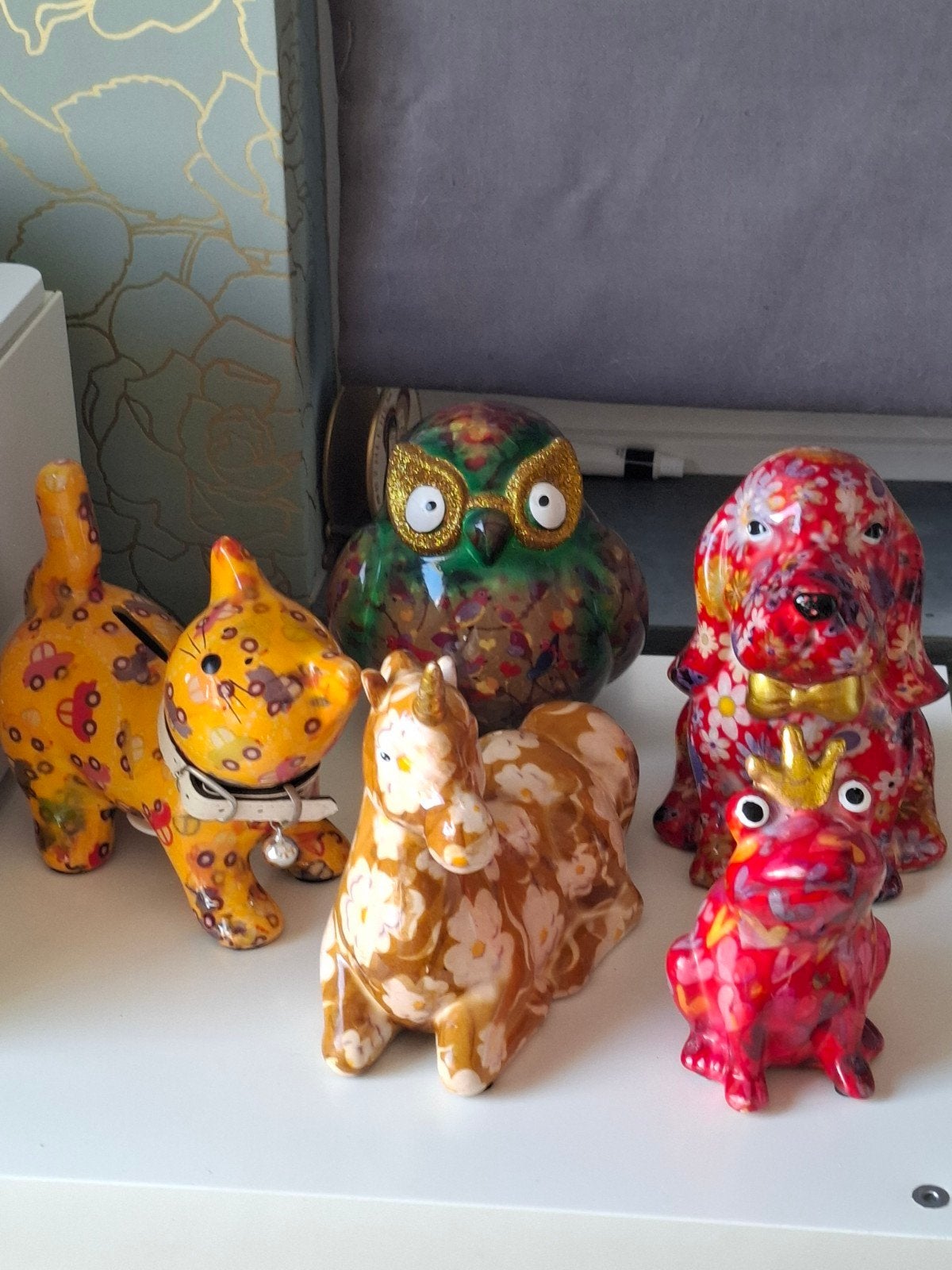 Mooie set van 5 originele Pomme Pidou spaarpotten, Ophalen of Verzenden