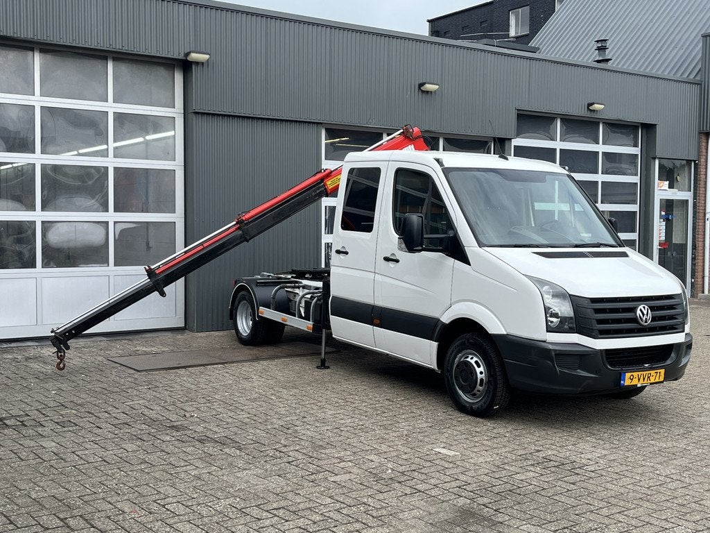 Volkswagen Crafter 46 2.0 TDI Be-Trekker Maxilift Laadkraan, Auto's, Bestelauto's, Euro 5, Gebruikt, Zwart, 4 cilinders