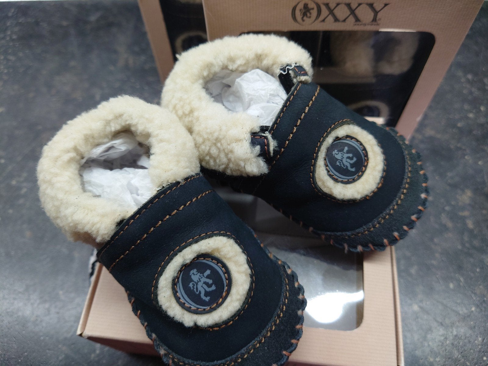 NIEUW OXXY babyslofjes Navy mt 17, 18 of 19, Ophalen of Verzenden, Nieuw, Jongetje of Meisje, Schoentjes