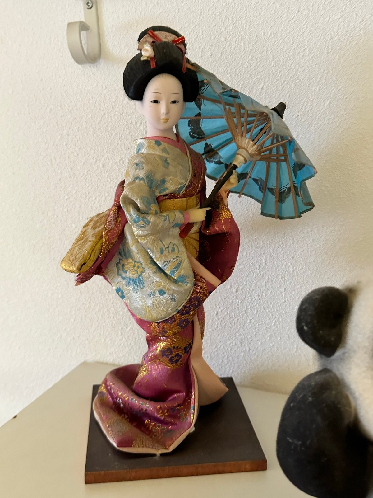 Vintage Japanse Geisha pop met parasol, Ophalen, Gebruikt