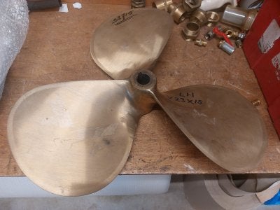 Messing Schroef LH 23x15 (as conisch 40), Watersport en Boten, Bootonderdelen, Niet ingevuld, Gebruikt, Niet ingevuld, Niet ingevuld