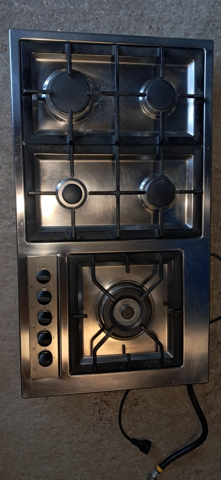 Gasplaat 5 branders, Ophalen of Verzenden, Vrijstaand, Gas, 4 kookzones