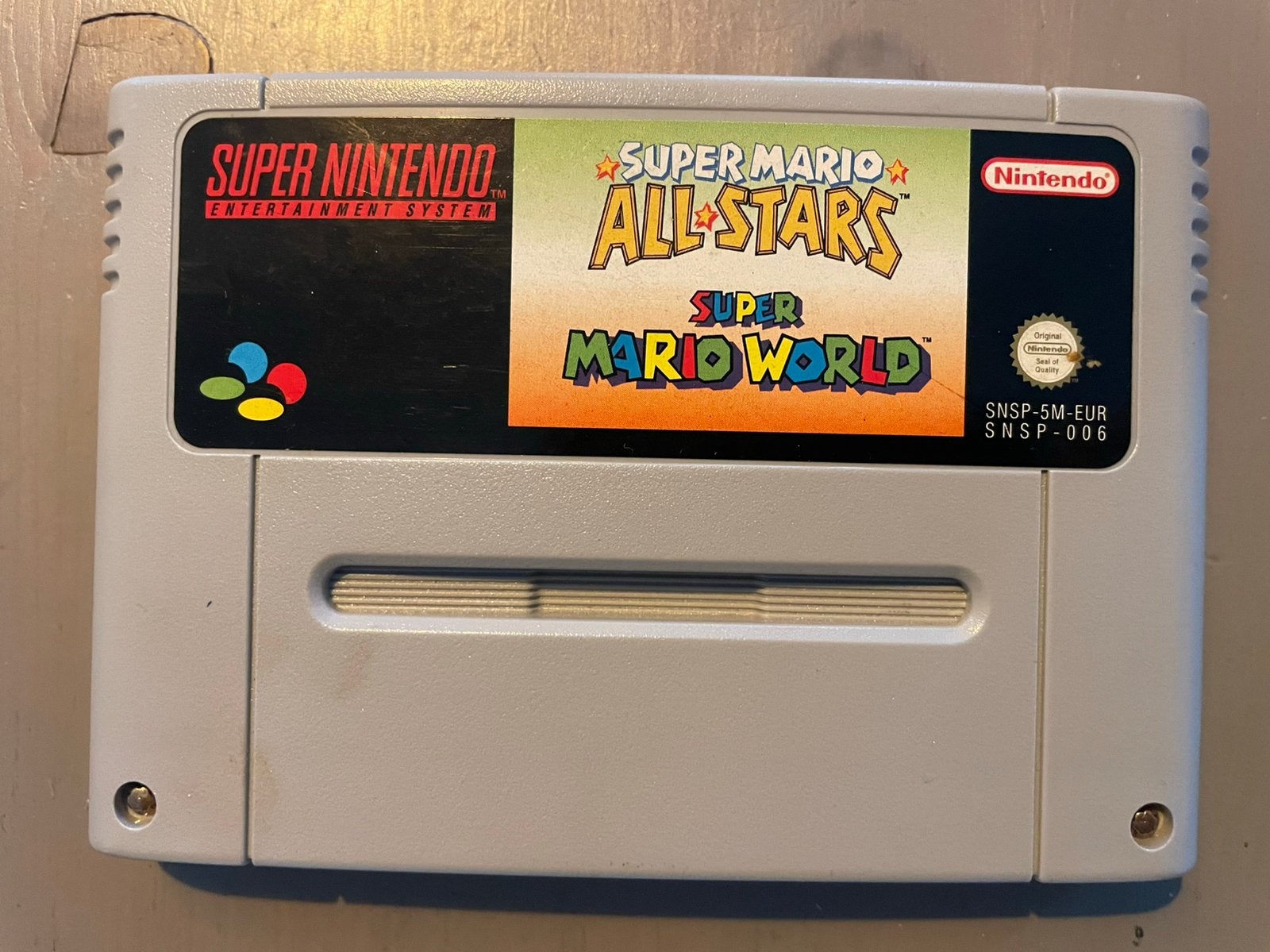 SNES spel;  Super mario all stars & Super mario world, Spelcomputers en Games, Gebruikt, 2 spelers, Vanaf 3 jaar, Ophalen