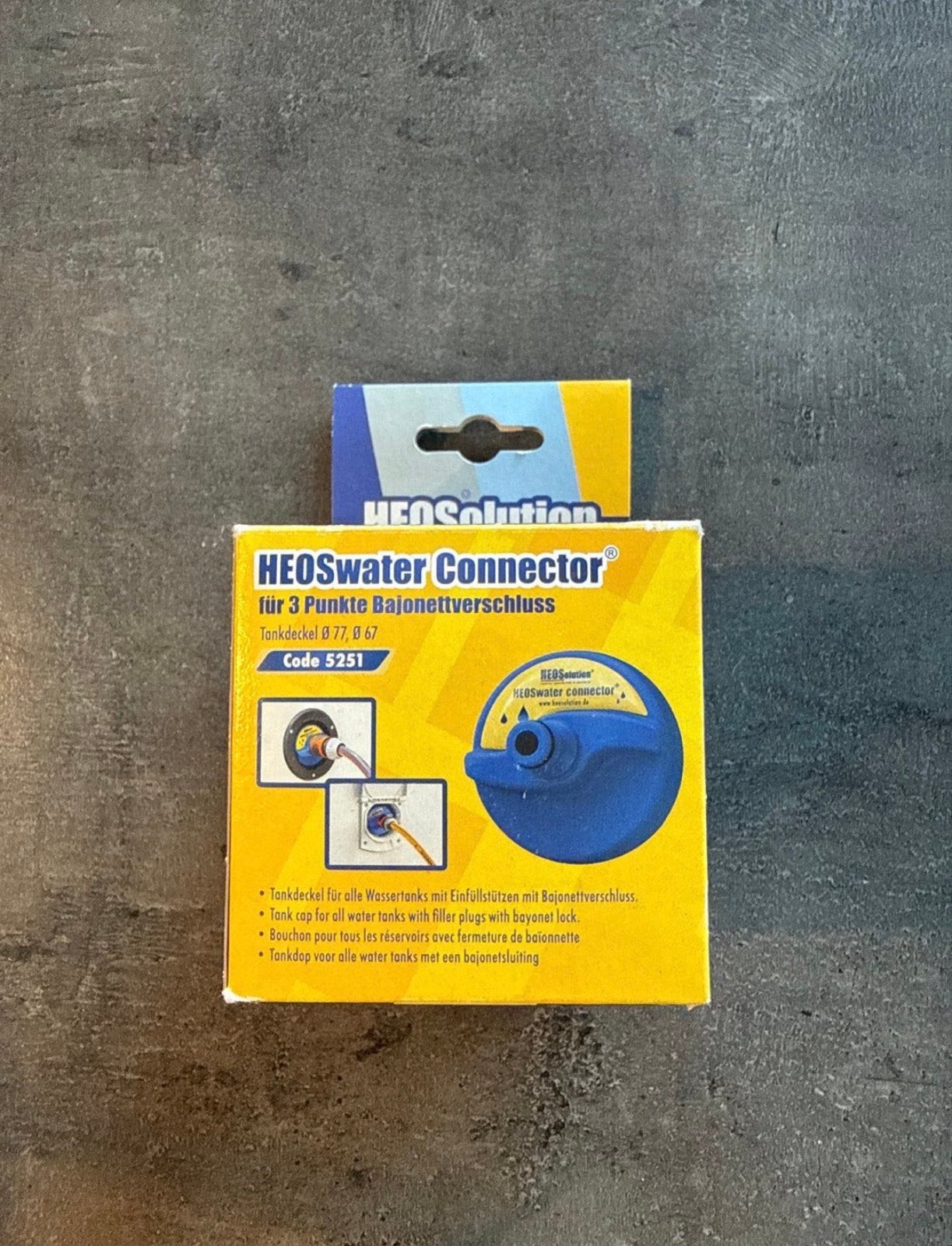 HEOSwater Connector voor 3-punts bajonetsluiting caravan, Caravans en Kamperen, Ophalen of Verzenden, Zo goed als nieuw