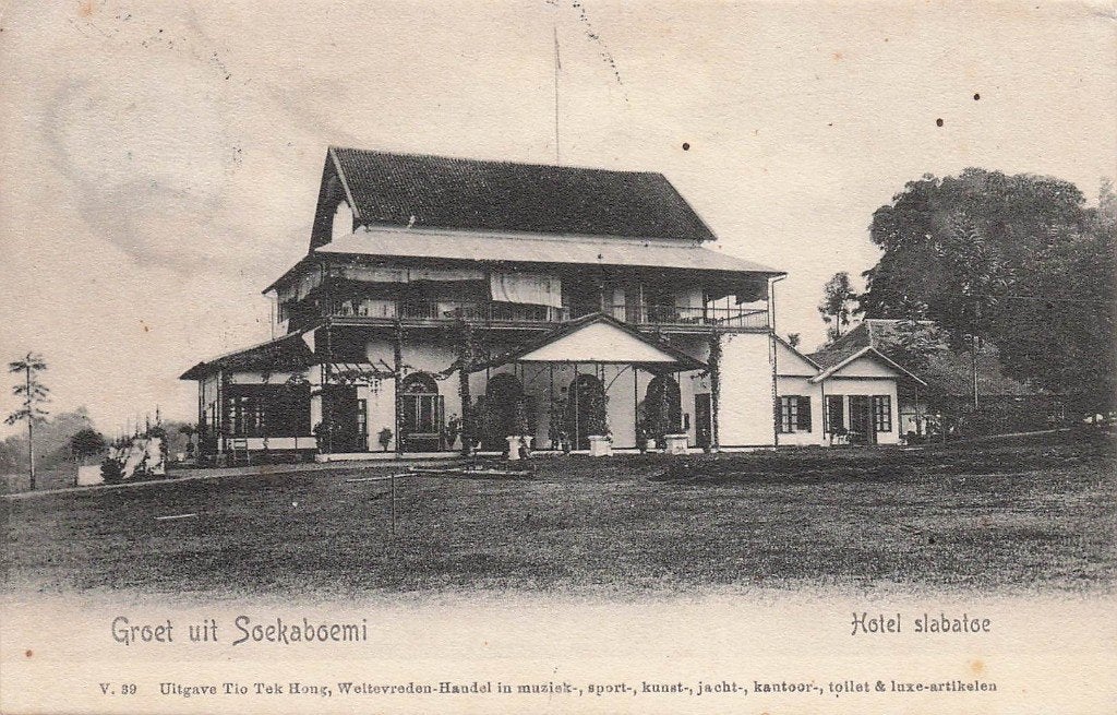 JP419 Ned Indie Soekaboemi Hotel Slabaloe 1911, Verzenden, Voor 1920, Gelopen, Drenthe