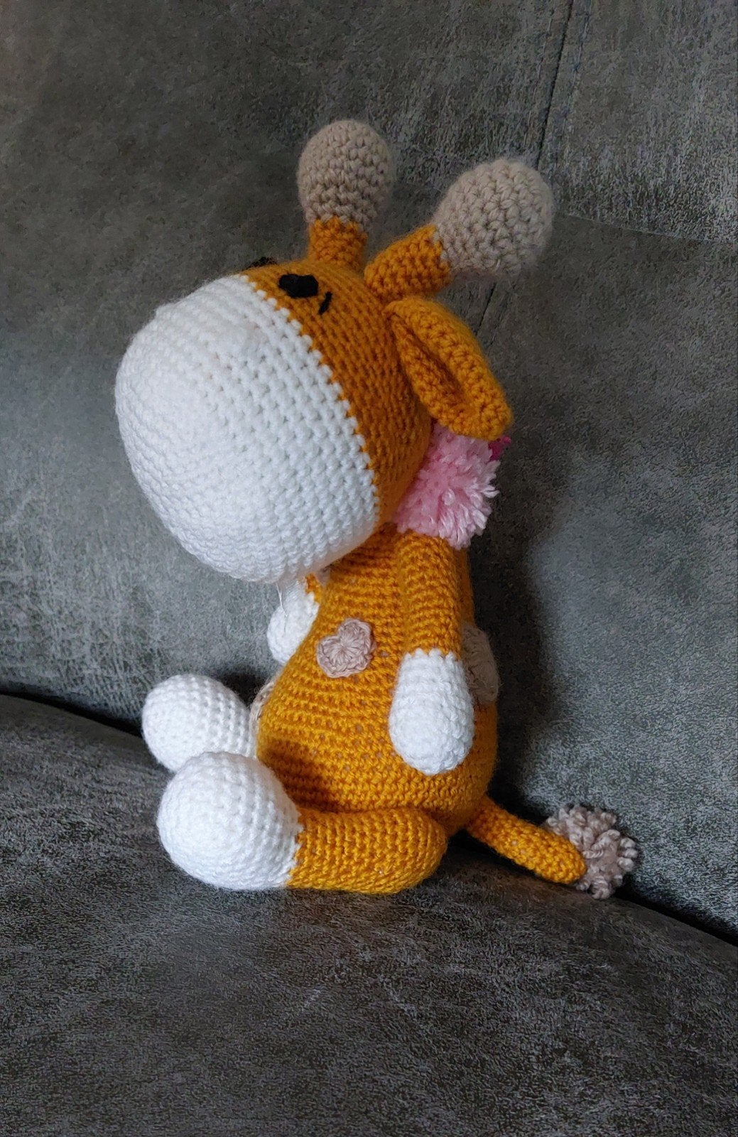 Handgemaakte gehaakte giraffe - 25 cm hoog, Giraf, Handgemaakt, Nieuw, Ophalen of Verzenden