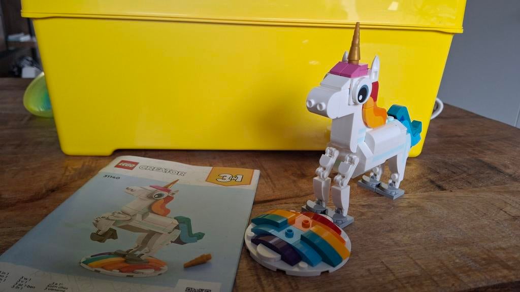 Lego creator 3in1 Magische Eenhoorn (31140), Ophalen of Verzenden, Zo goed als nieuw