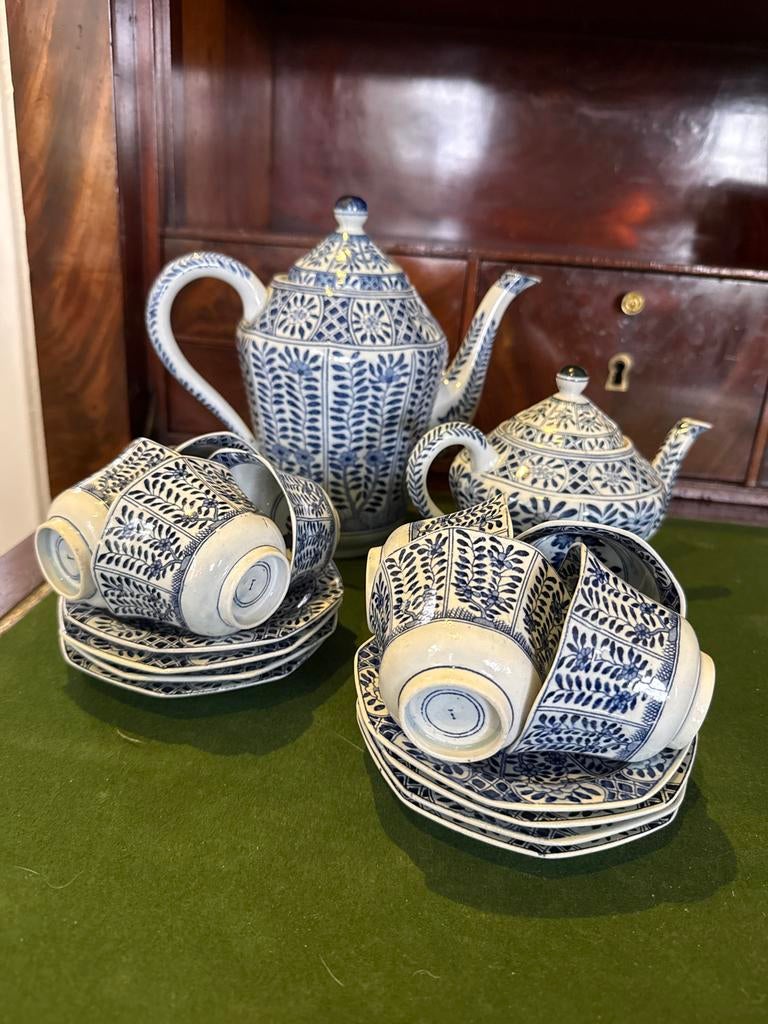 Antiek Mosa porseleinen servies decor peterselie, Ophalen of Verzenden