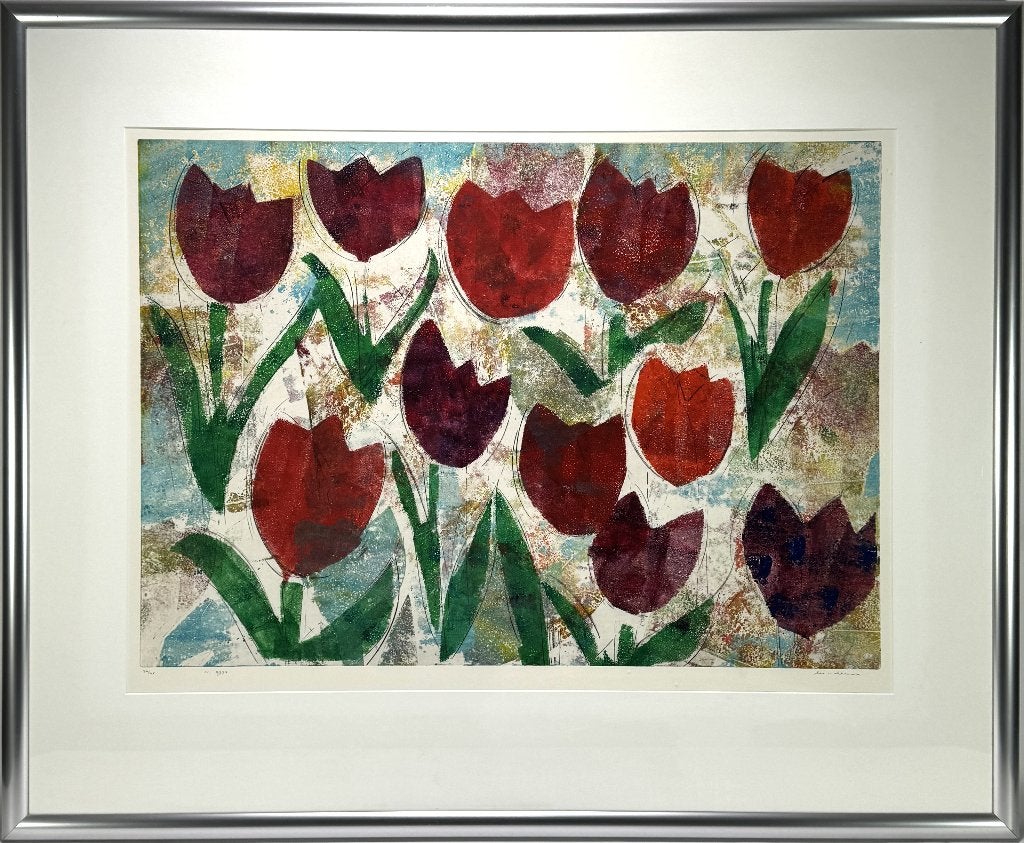 1321. Kleurenets, Lia van Leeuwen - tulpen, eind 20e eeuw, Ophalen