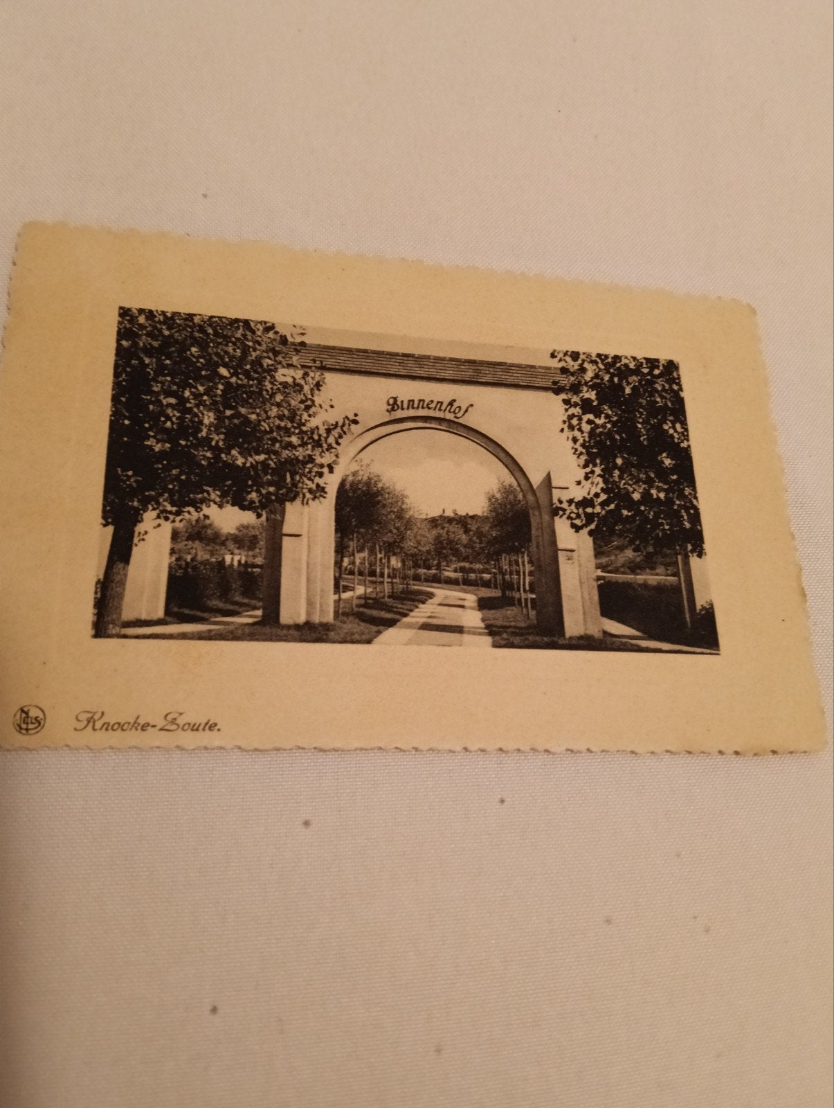Oude Postkaart Knokke-Zoute - Binnenhof, Ophalen of Verzenden, Voor 1920, Gelopen, West-Vlaanderen