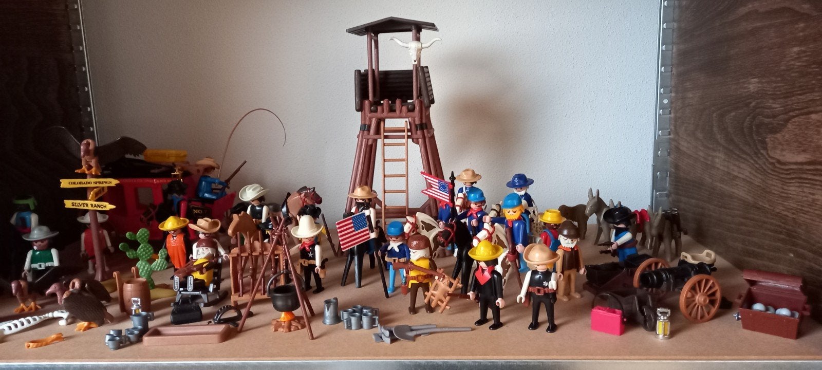 Grote Playmobil Western set - Cowboys en soldaten, Ophalen of Verzenden