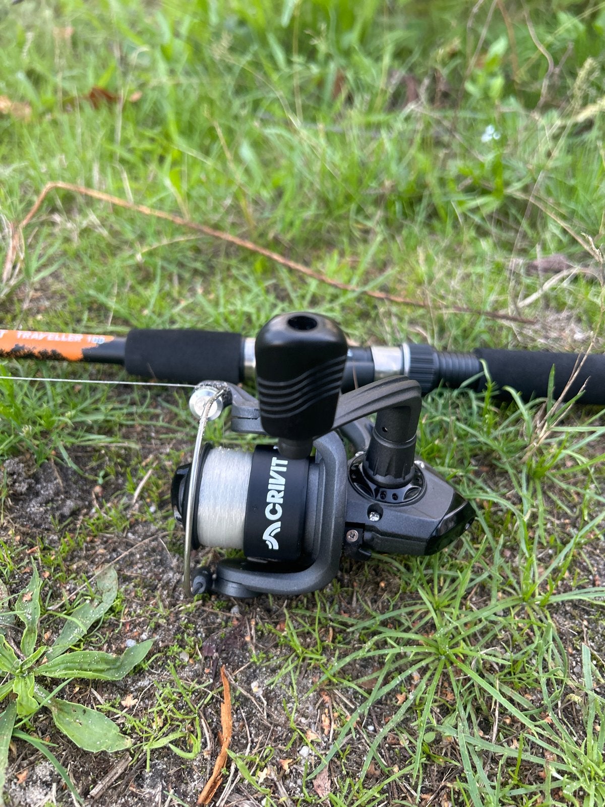 Crivit Traveller 165 Werphengel met molen, Ophalen of Verzenden, Gebruikt, Complete hengel