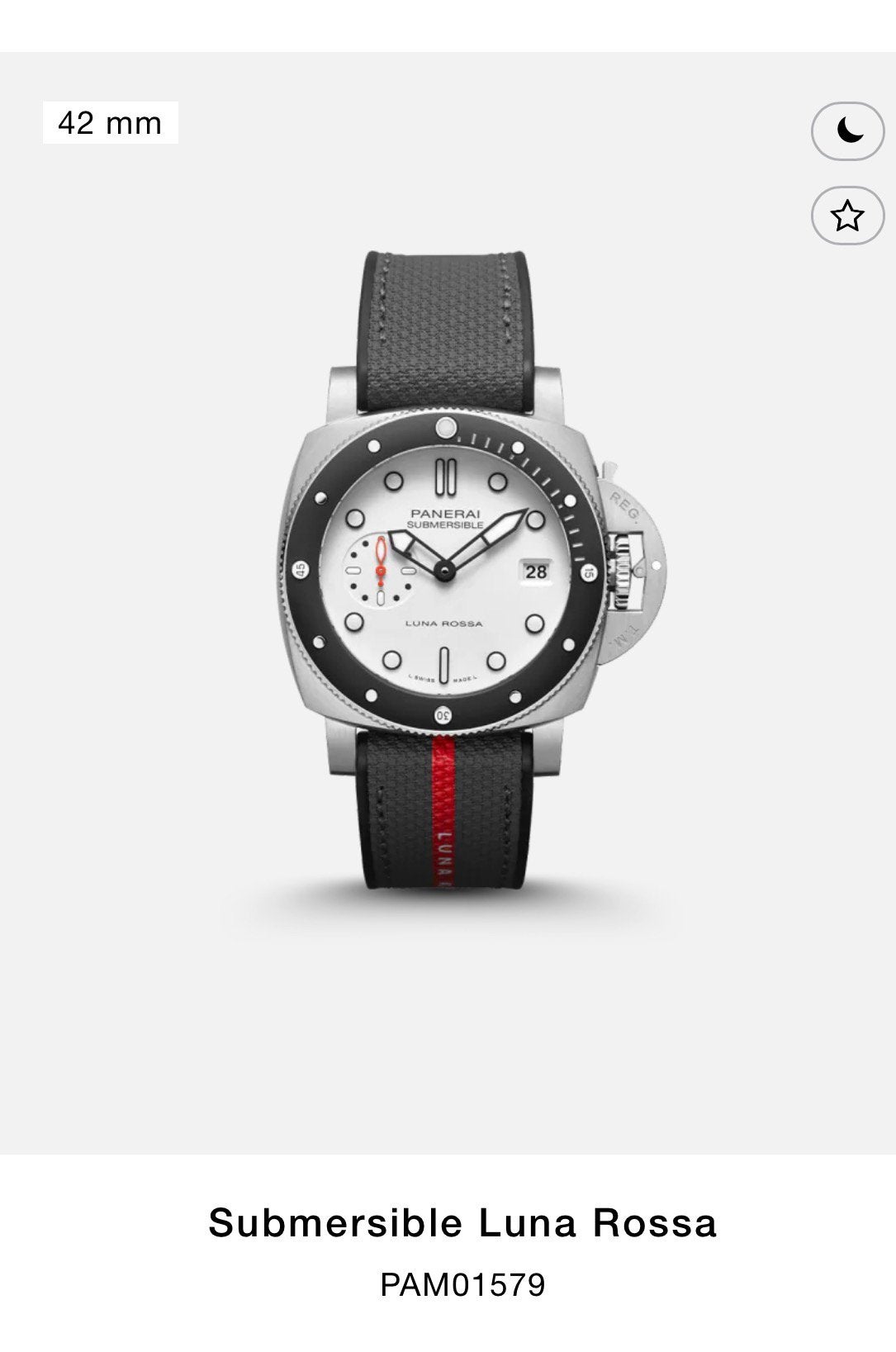 Panerai Submersible Luna Rossa wit 42mm PAM 01579 nieuw, Sieraden, Tassen en Uiterlijk, Horloges | Heren, Overige merken, Staal