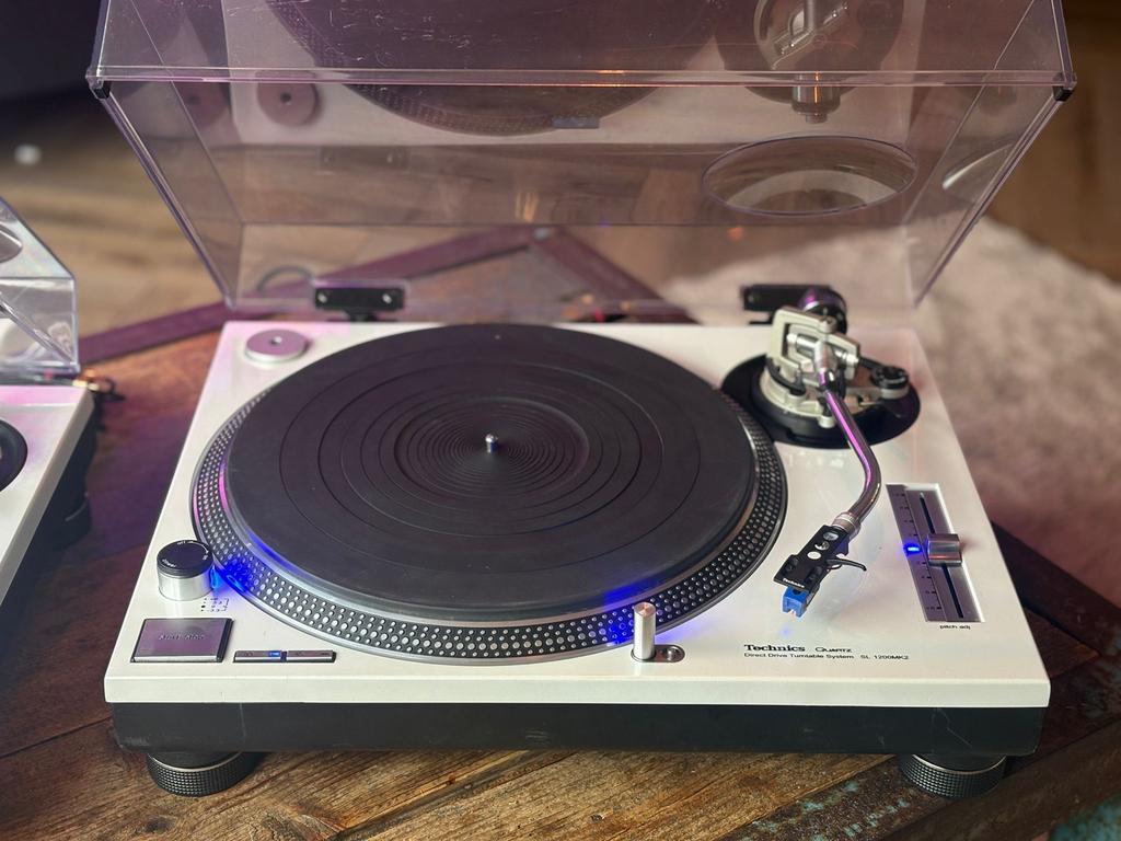 Custom parelmoer Technics SL1200MK2 Platenspeler, Ophalen, Pitch-regelaar, Zo goed als nieuw, Platenspeler