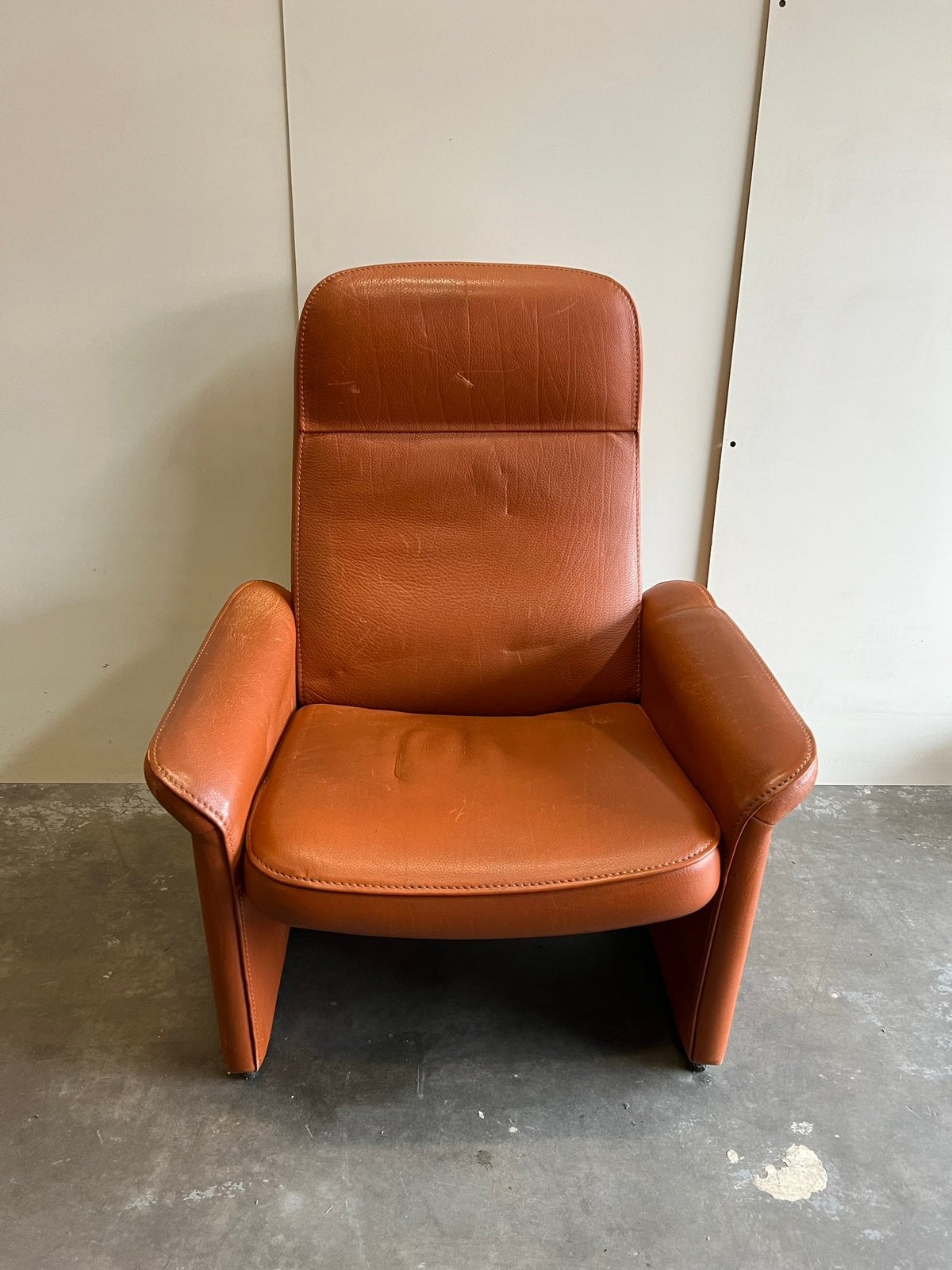 Een lederen fauteuil van de sede, Ophalen, O, O, 50 tot 75 cm