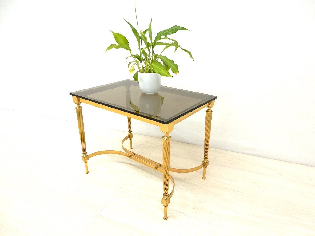 retro vintage bijzettafel hollywood regency goud klassiek, Ophalen of Verzenden, Huis en Inrichting