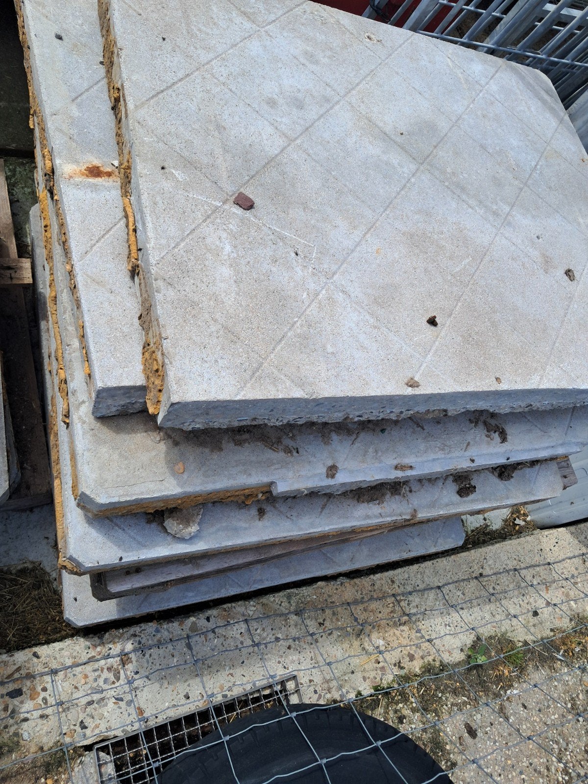 Beton tegels/beton plaaten, Ophalen, Gebruikt, Beton, Overige typen
