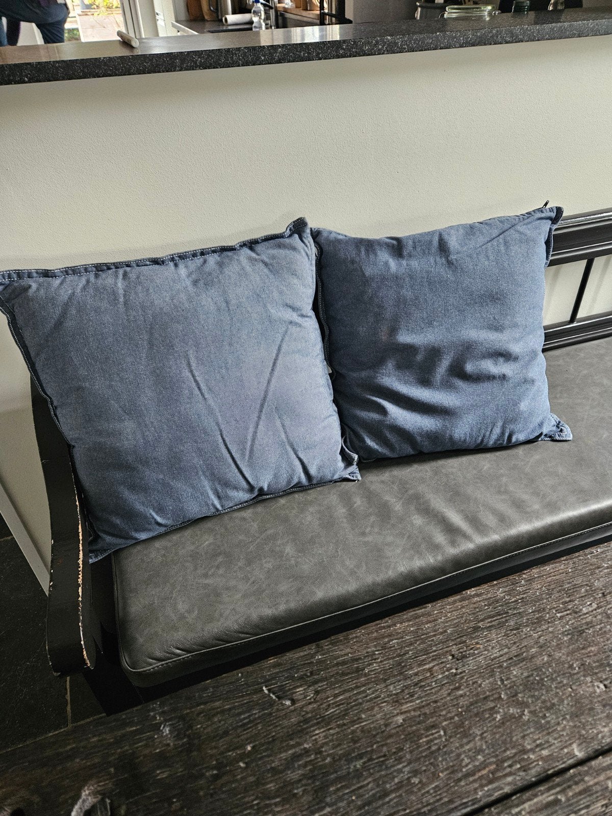 2x IKEA ORMKAKTUS Sierkussens - Spijkerstof Look, Ophalen, Gebruikt, Blauw, IKEA
