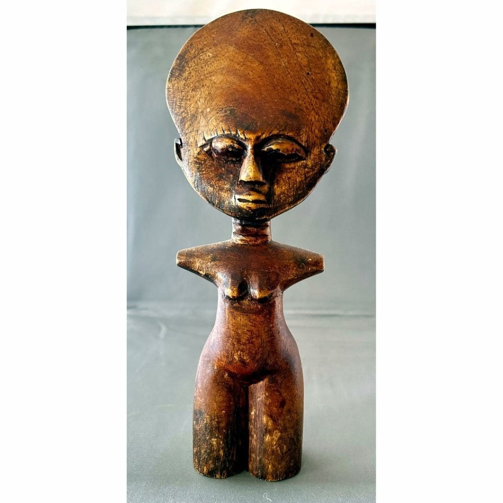 Afrikaans Akuaba Vruchtbaarheidsbeeld -  Hout 24,5 cm, Hout, 24 cm, Afrika, Ophalen of Verzenden