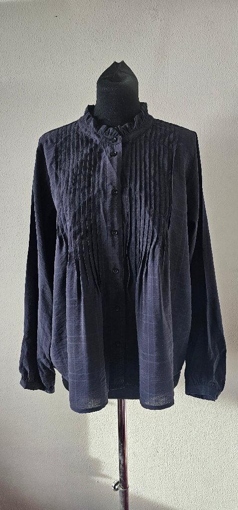 Lollys Laundry blouse maat M, donkerblauw (8125), Maat 38/40 (M), Blauw, Ophalen of Verzenden, Gedragen
