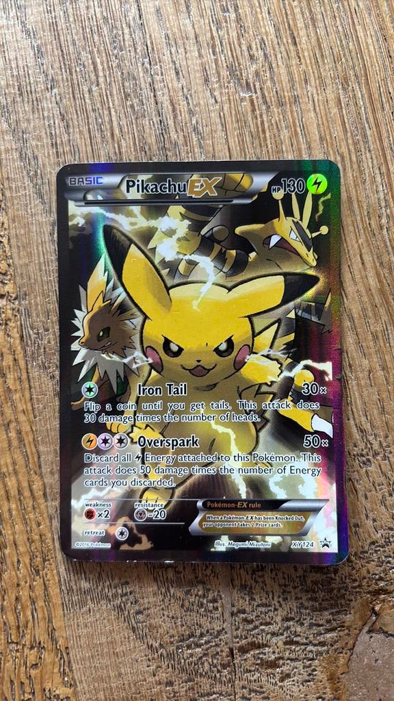 Pikachu EX #XY124 Pokémon Promo, Ophalen of Verzenden, Gebruikt