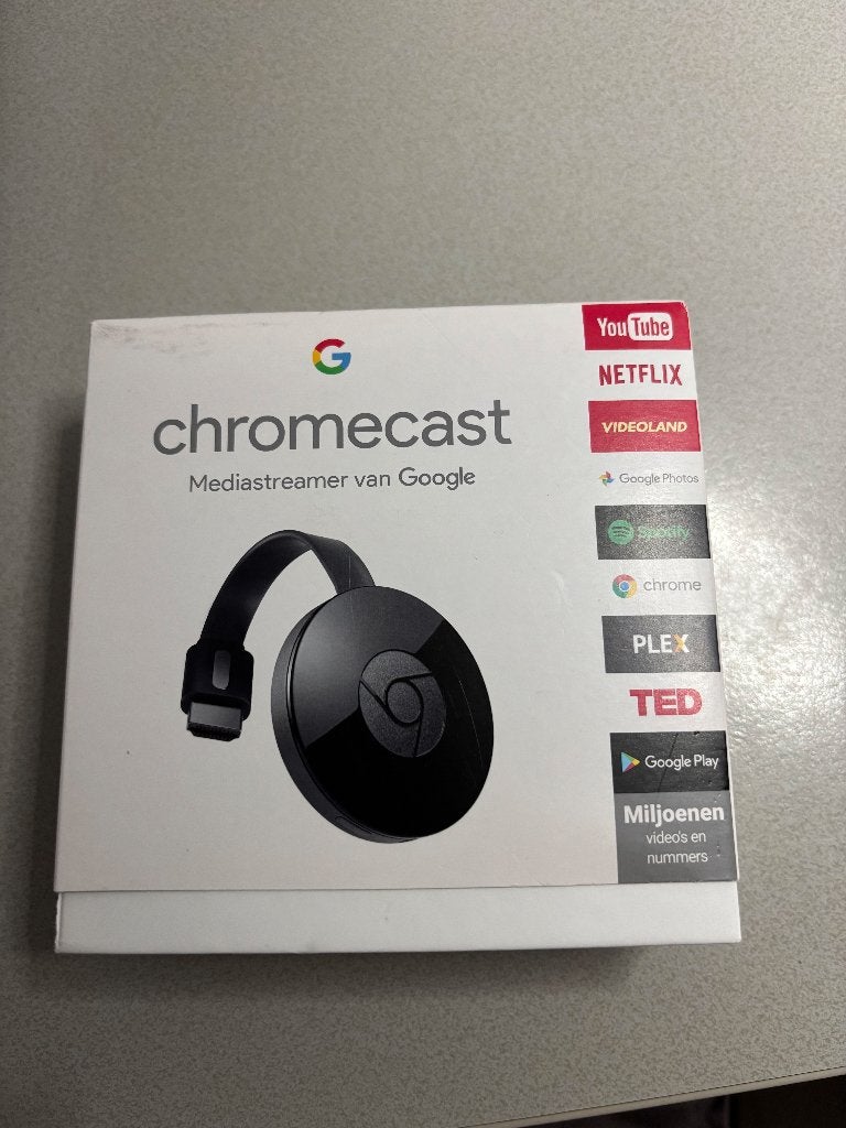Google Chromecast 2e Generatie (NC2-6A5) – Full HD Streaming, Ophalen of Verzenden, Zo goed als nieuw, HDMI, Zonder harde schijf