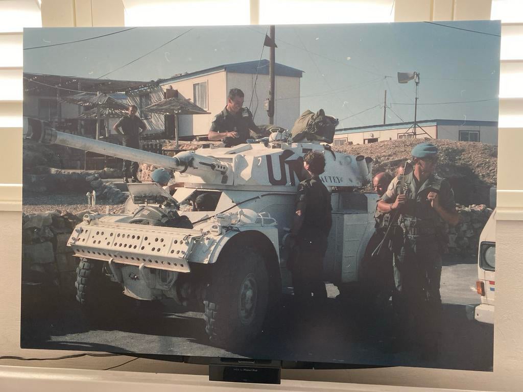 Unifil 1985 foto op foam board 43 x 60 cm, Verzamelen, Ophalen