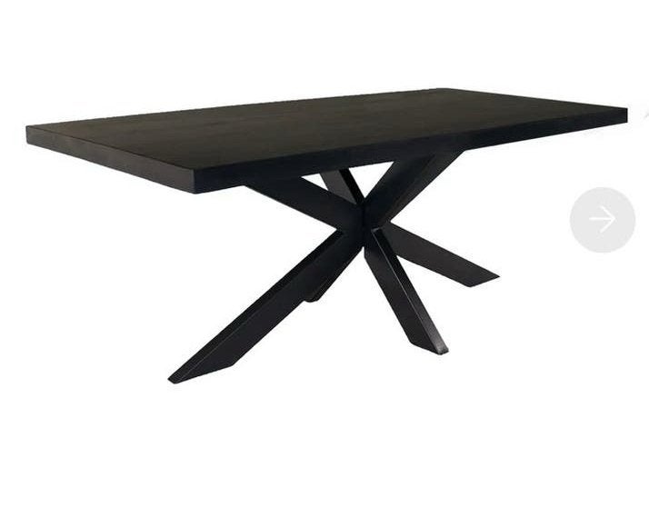 Eettafel en salontafels beide zwart, 100 tot 150 cm, Zo goed als nieuw, Rechthoekig, 50 tot 100 cm