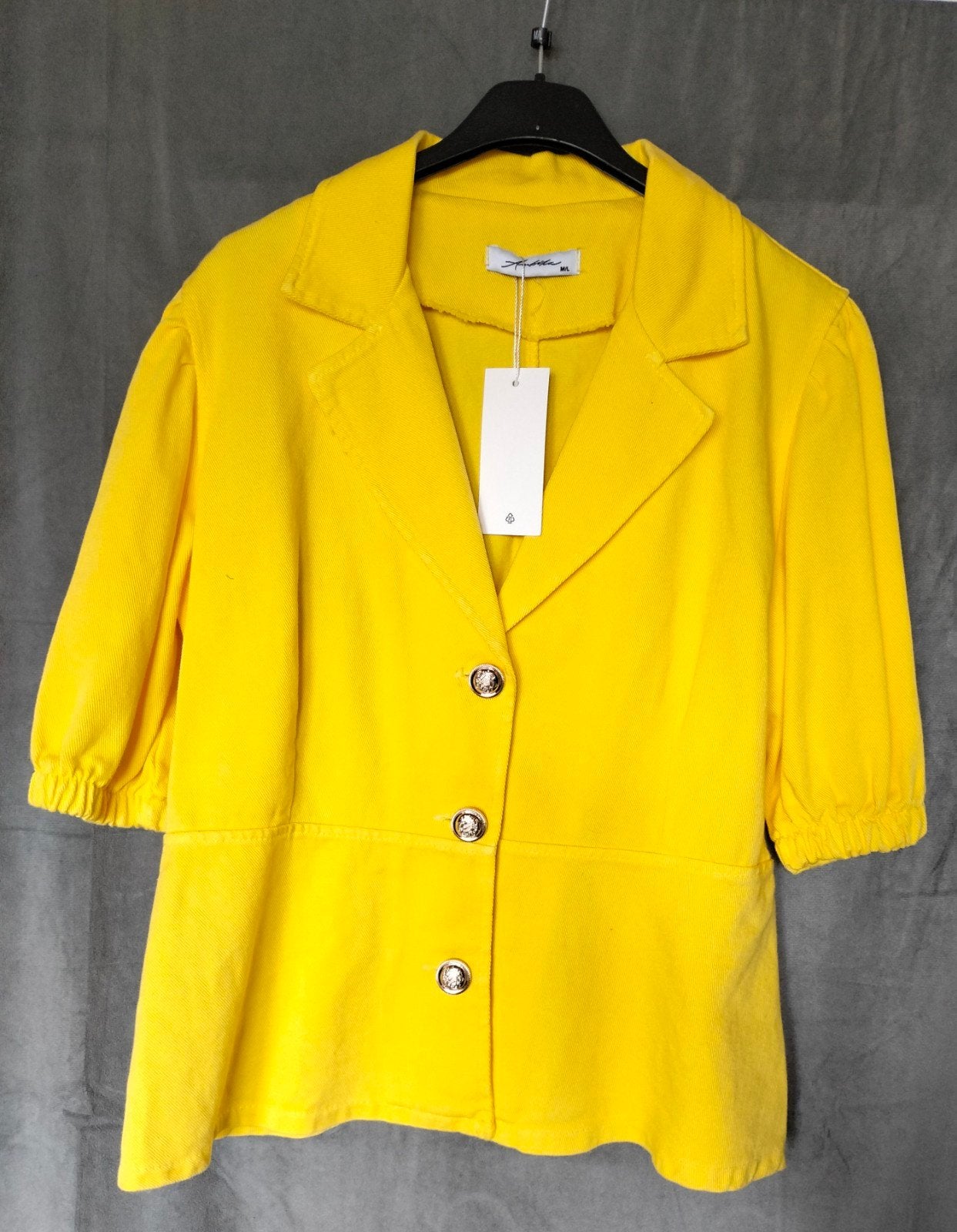 Ambika Dana Blazer Top Goudkleurige knopen NIEUW, Kleding | Dames, Maat 38/40 (M), Geel, Nieuw, Ophalen of Verzenden