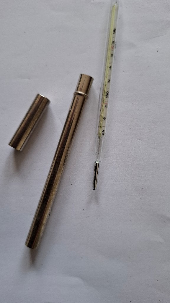 thermometer 11 cm kwik, Ophalen of Verzenden, Zo goed als nieuw, Binnenthermometer