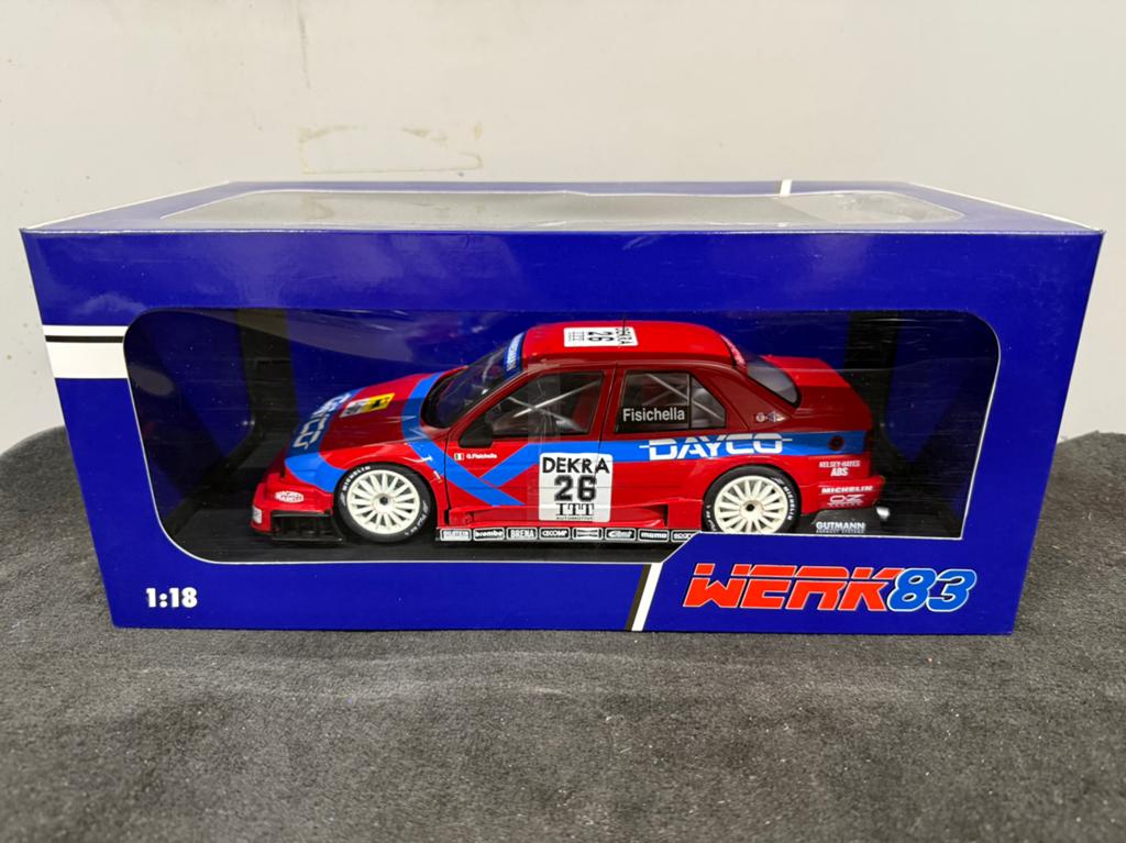 1:18 Werk83 Alfa Romeo 155 V6 TI DTM / ITC 1995 Fisichella, Ophalen of Verzenden, Zo goed als nieuw, Auto, Overige merken
