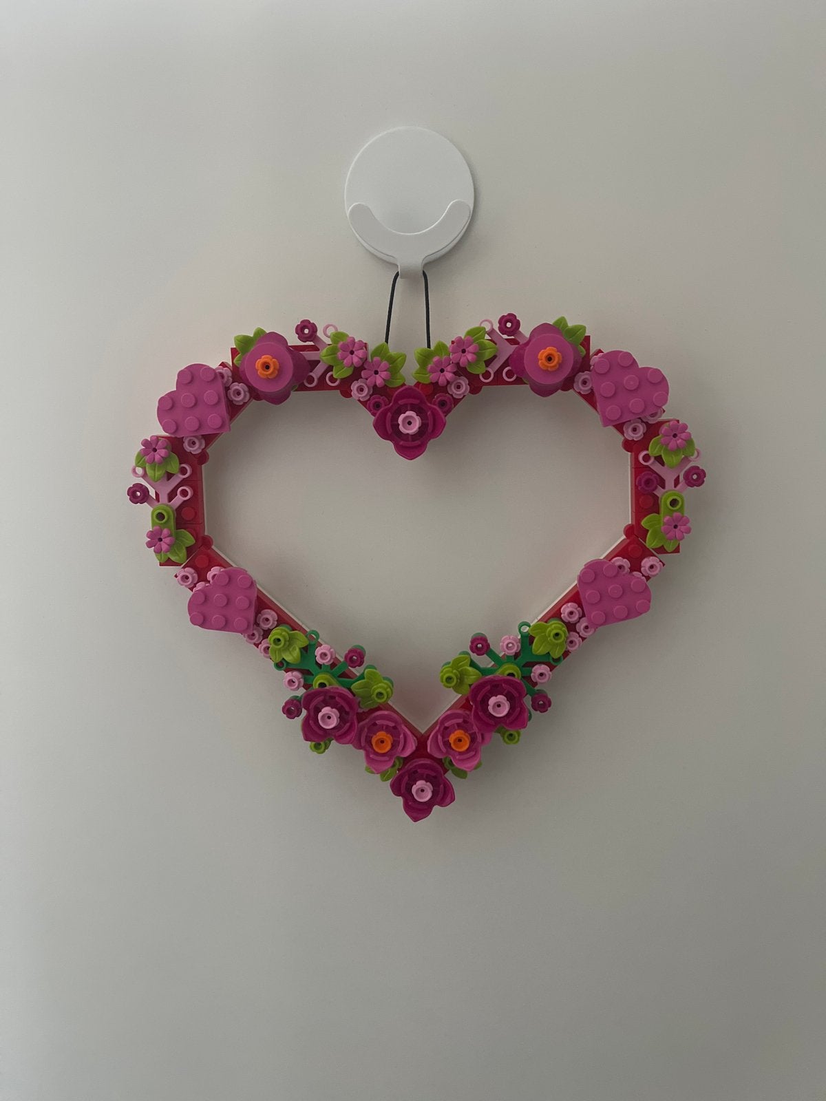 Lego Bloemen Hart - Decoratief Knutselwerk, Handgemaakt, LEGO, Meerkleurig, Zo goed als nieuw