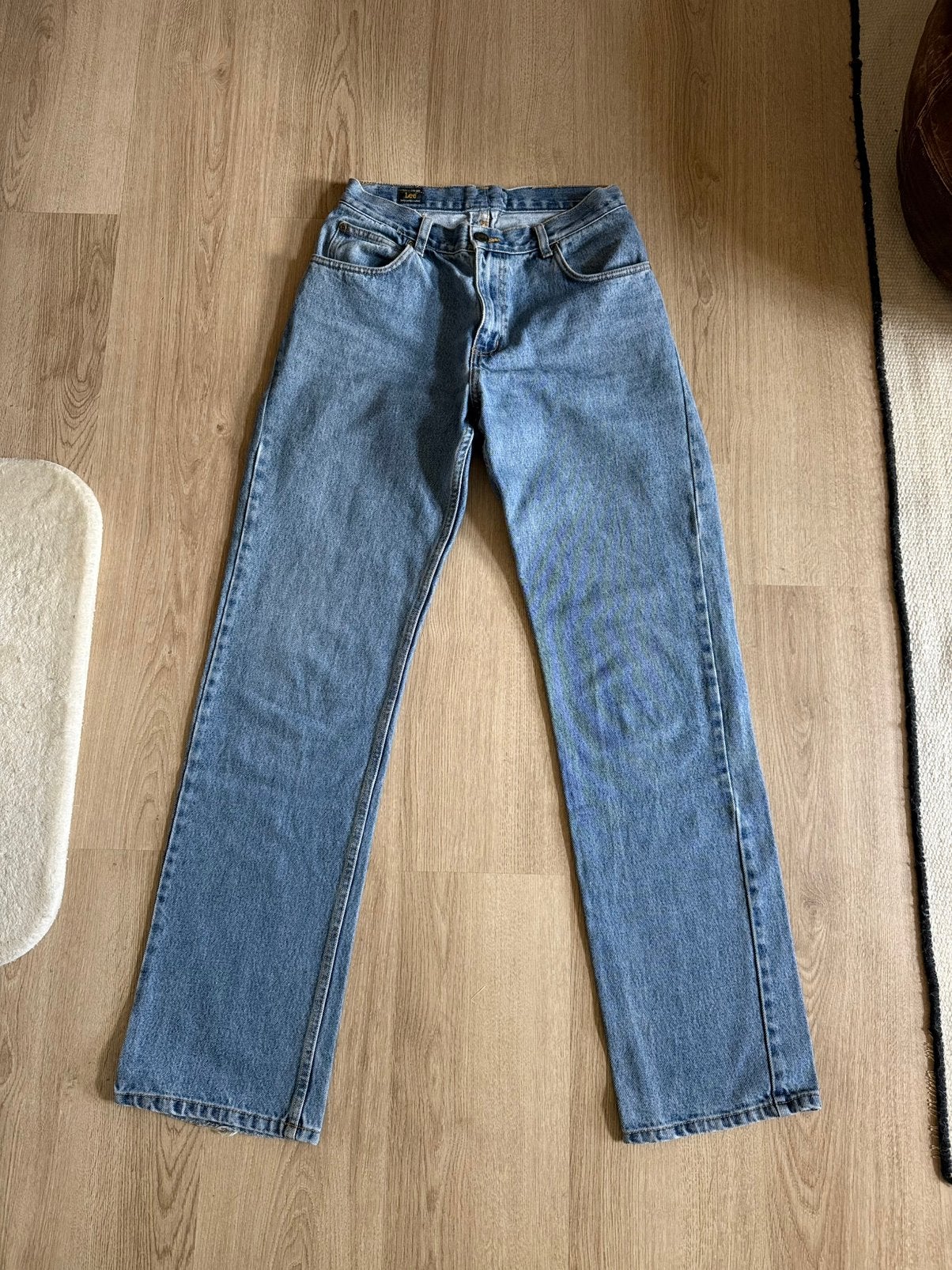 Lee denim spijkerbroek, Verzenden, Gedragen, Blauw, Overige jeansmaten