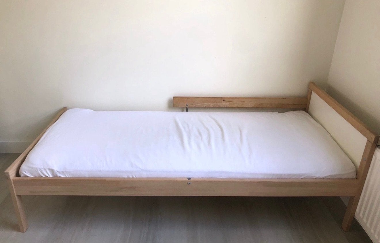 IKEA Kinderbed - Houten Frame met Lattenbodem, Ophalen, Gebruikt, Eenpersoons, 80 cm