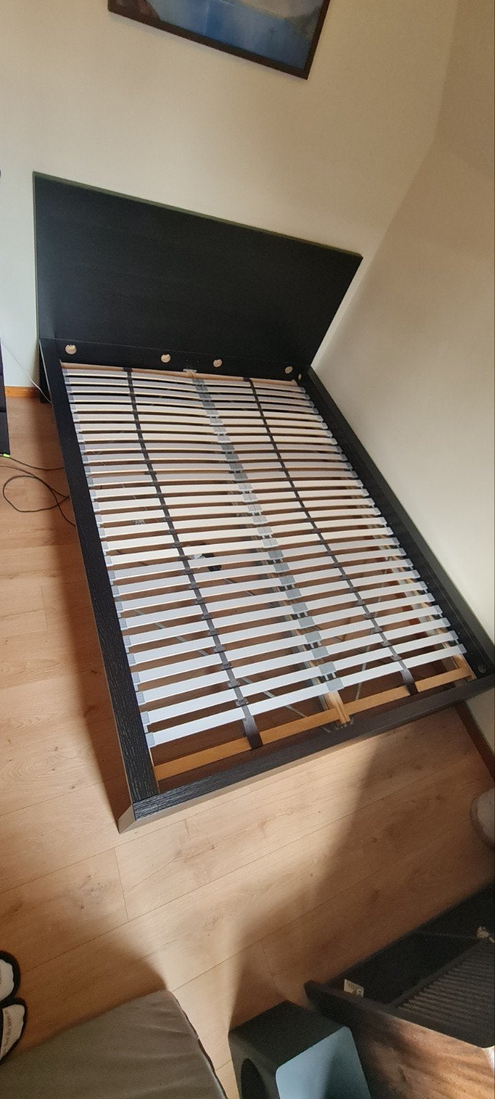 Tweepersoonsbed met lattenbodem - Zwart ikea