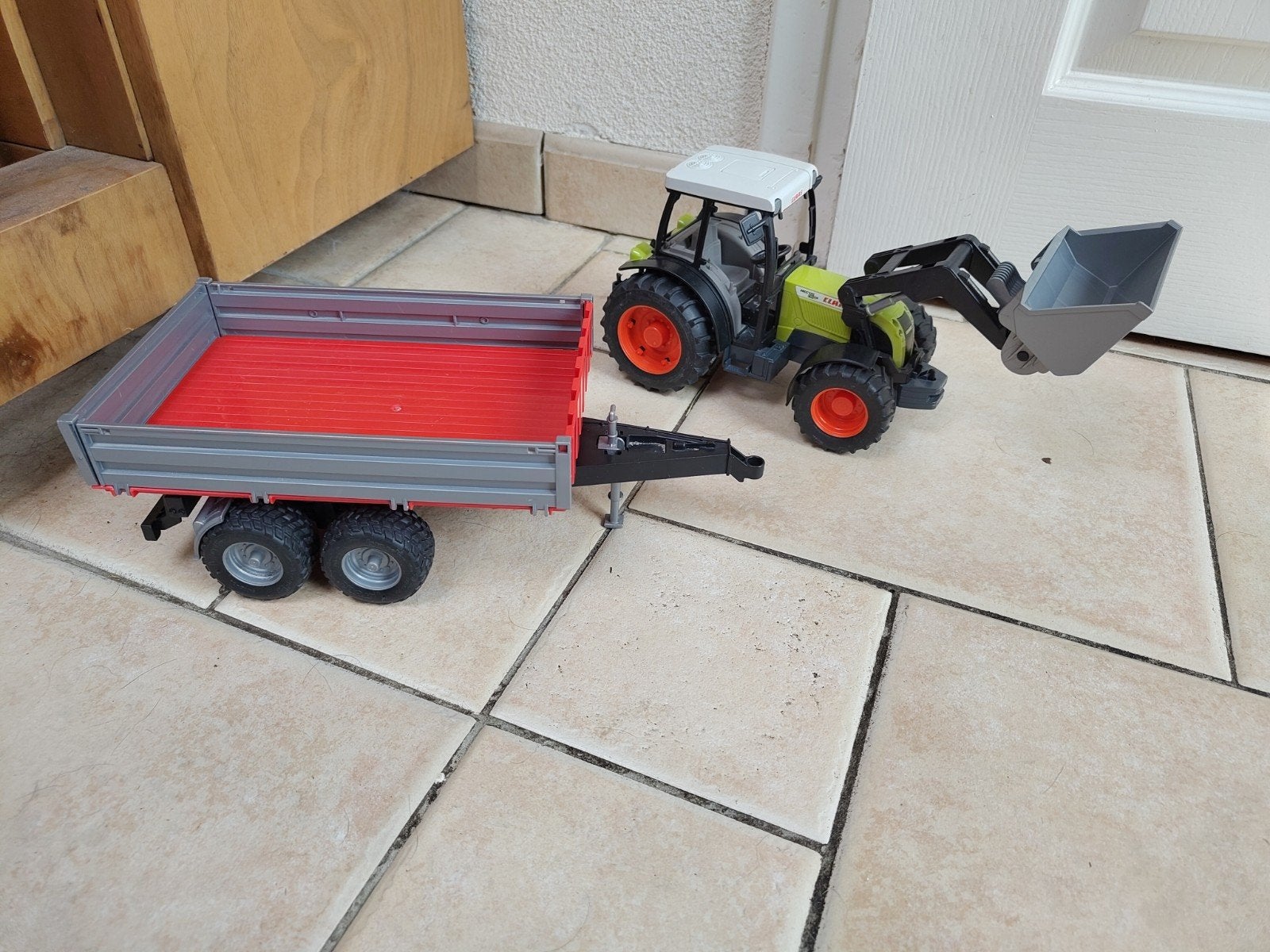 Bruder Claas trekker met wagen, Ophalen of Verzenden, Zo goed als nieuw, Tractor of Landbouw, Overige merken