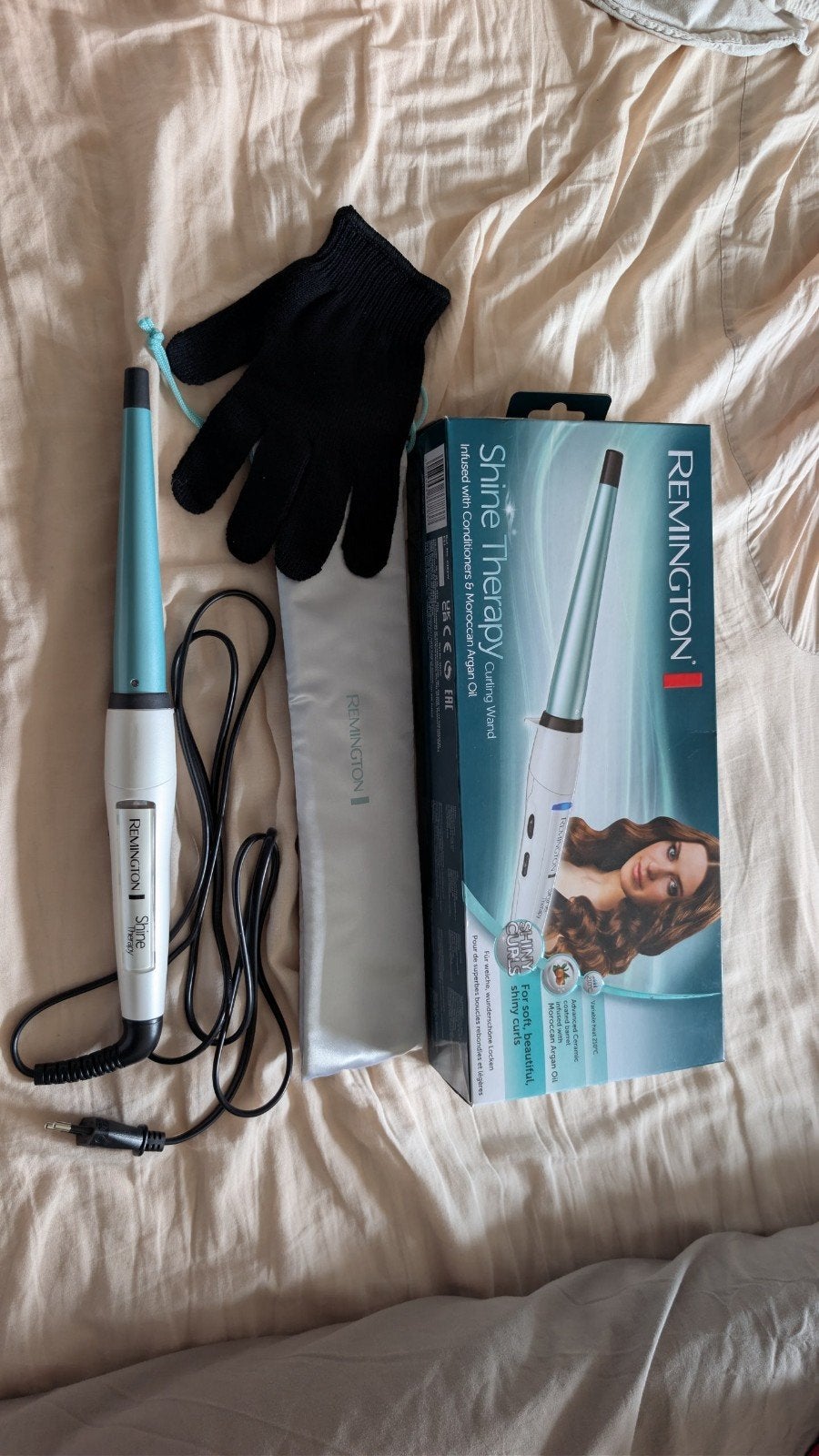 Remington Shine Therapy Krultang met Arganolie, Ophalen of Verzenden, Zo goed als nieuw, Haarverzorging