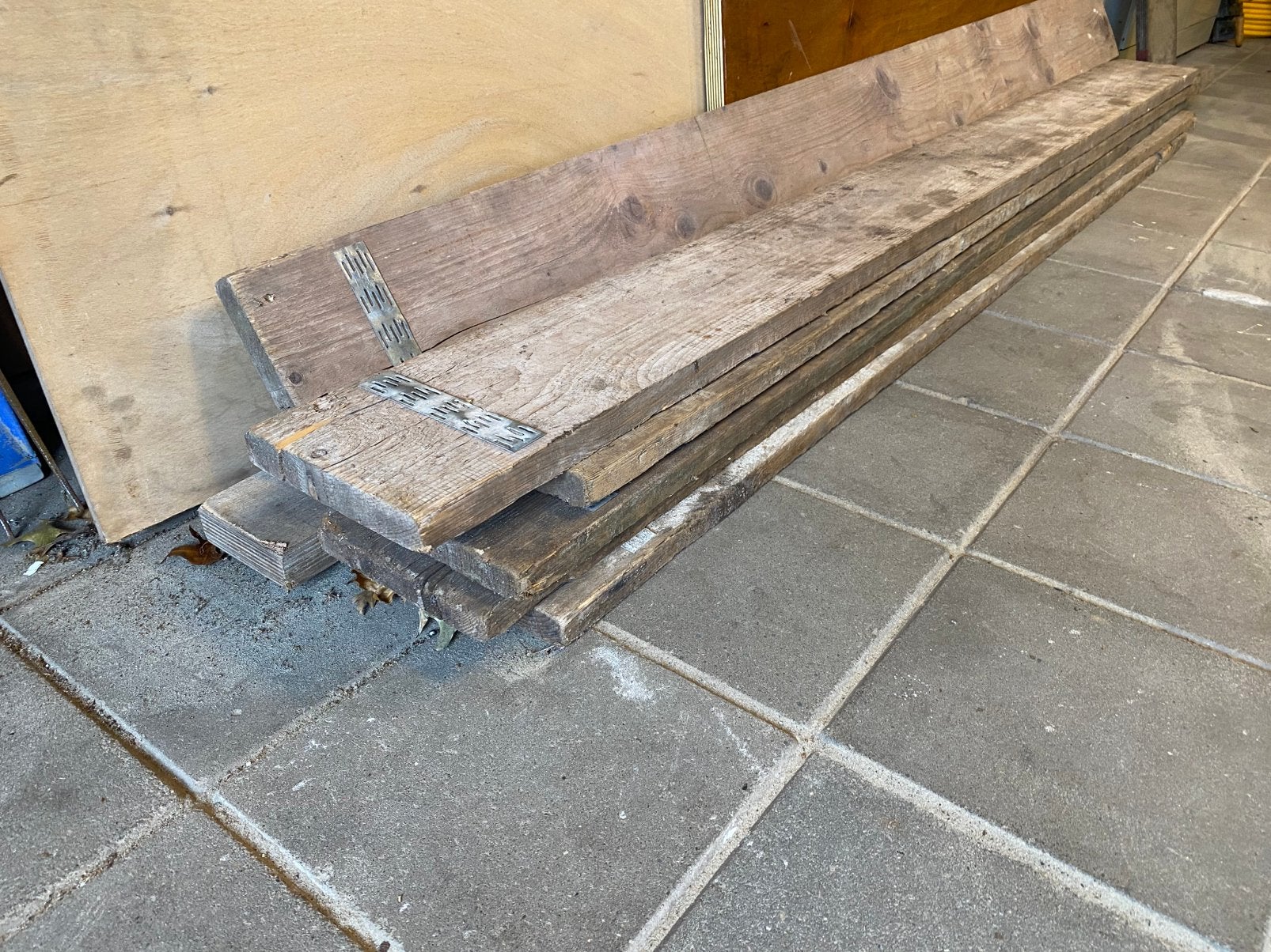 Steiger planken gebruikt ook te gebruiken vooreen tuin bank, Doe-het-zelf en Verbouw, Steigers, Ophalen, Zo goed als nieuw, Rolsteiger of Kamersteiger
