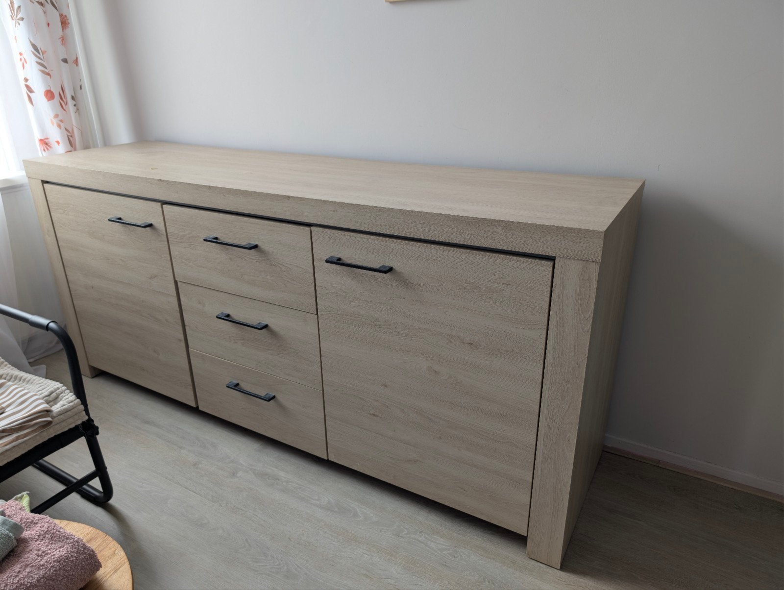 Modern dressoir met lades en deuren - 188x50x83,5 cm, Ophalen, Gebruikt, 150 tot 200 cm, Modern