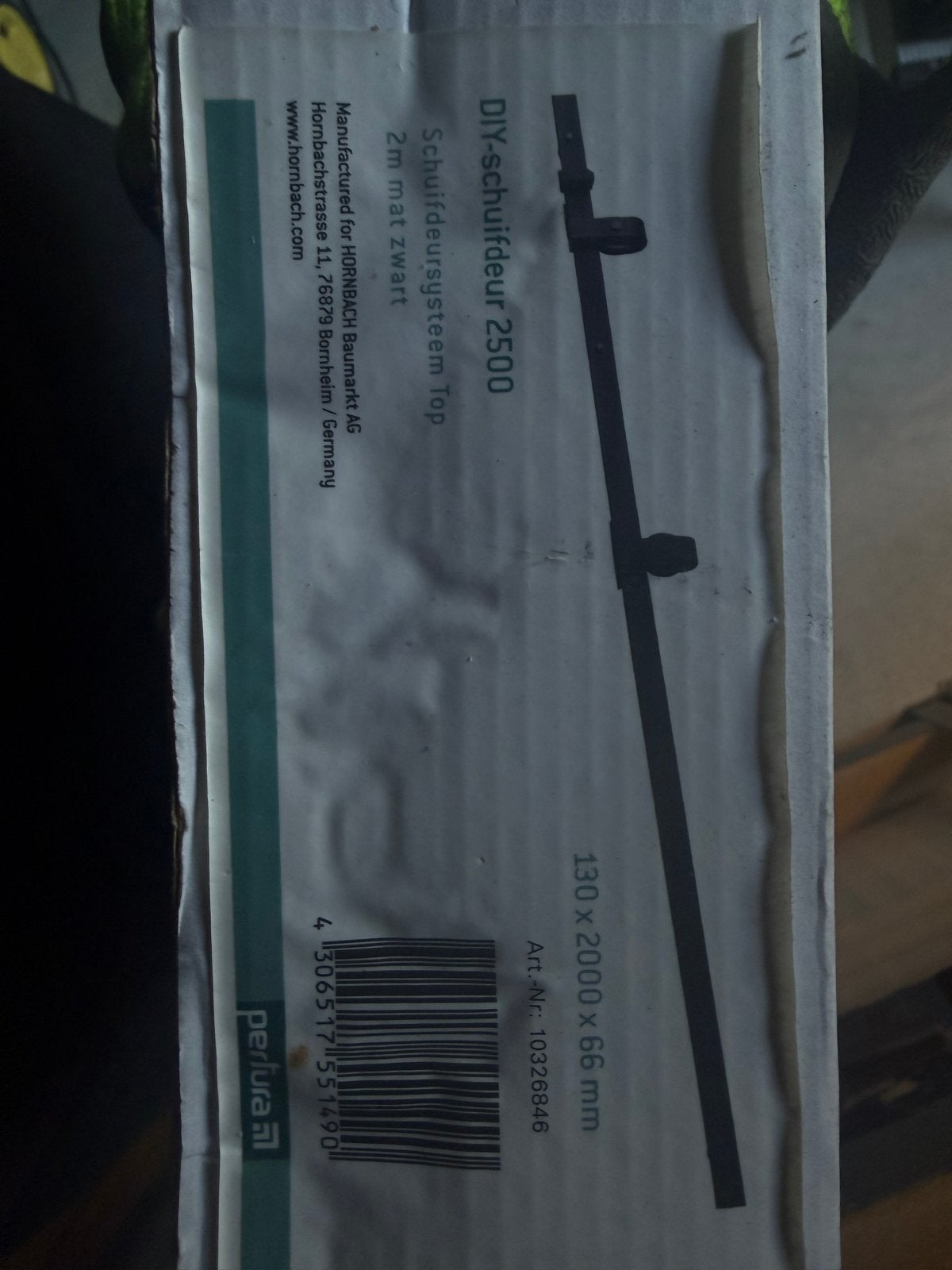DIY Schuifdeursysteem Top 2m mat zwart, Ophalen, 120 cm of meer, Binnendeur, Nieuw