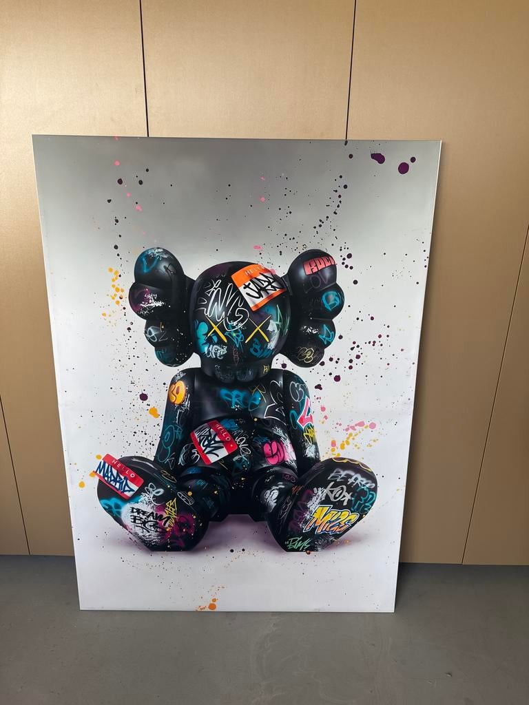 Schilderij KAWS Companion graffiti 100 x 150 cm, Ophalen