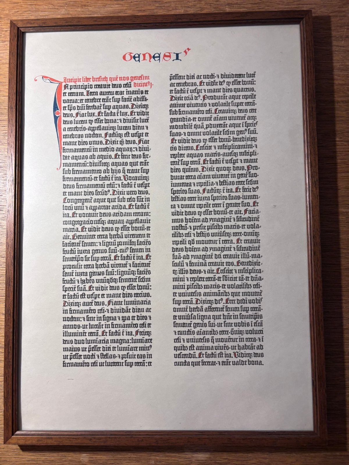 Genesis uit Gutenberg Bijbel - Ingelijst, Ophalen of Verzenden