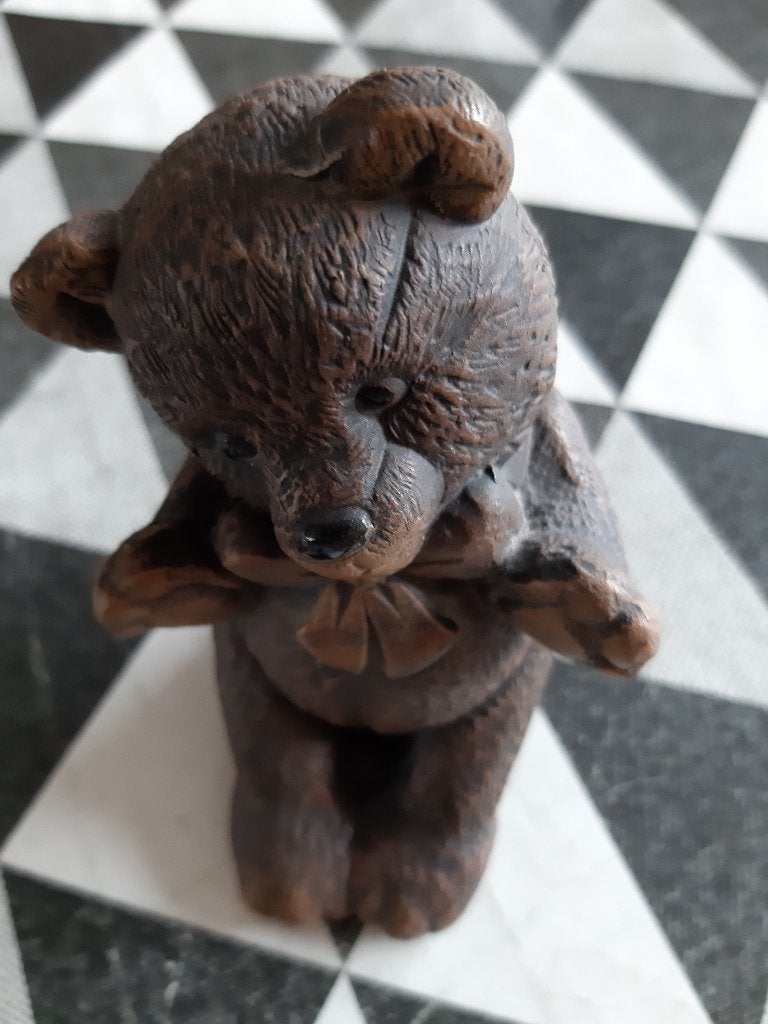 Beertje, bruin. (zgan), Verzamelen, Beren en Cherished Teddies, Ophalen of Verzenden, Zo goed als nieuw, Beeldje, Overige merken