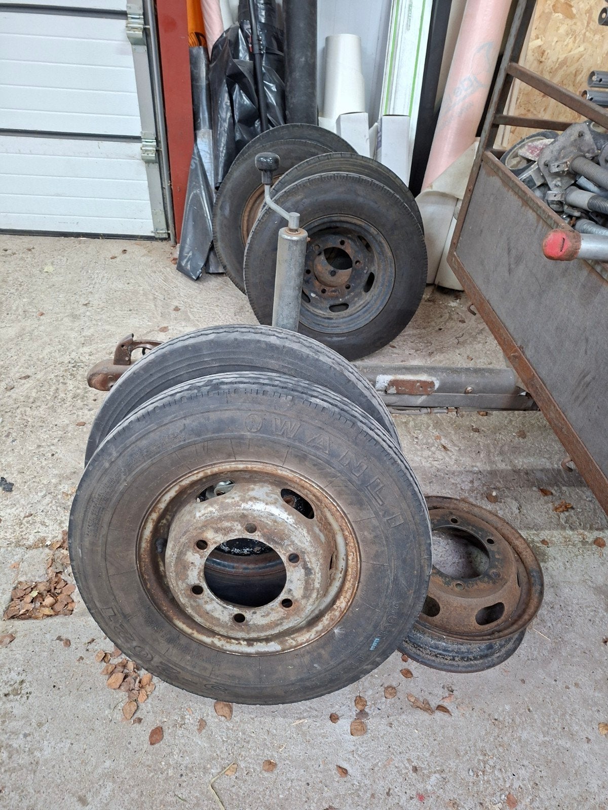 Mercedes Dudo T1 en T2 velgen met banden, 7stuks., Overige, Gebruikt, Overige, Banden en Velgen