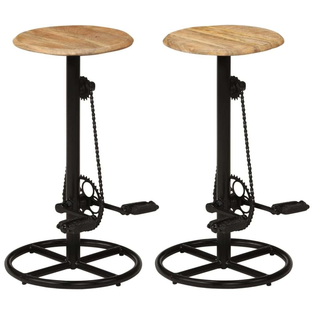 2 st Barkrukken barkruk mangohout fiets GRATIS VERZONDEN!, Verzenden, 60 tot 90 cm, Nieuw, Nvt