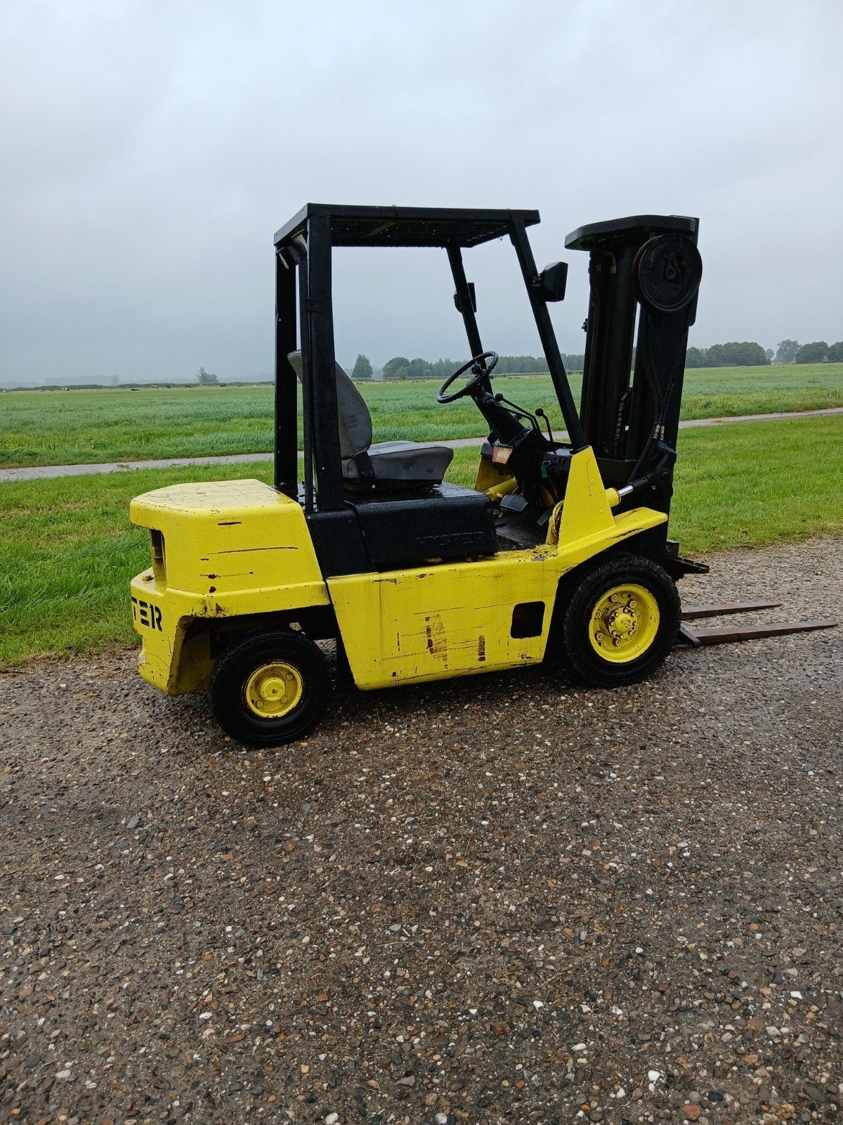 Heftruck hyster 3 lift met extra functie op mast diesel, Ophalen, Gebruikt